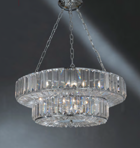 Art. 901/6+3 Chandelier Chrome - Crystal Schoeler