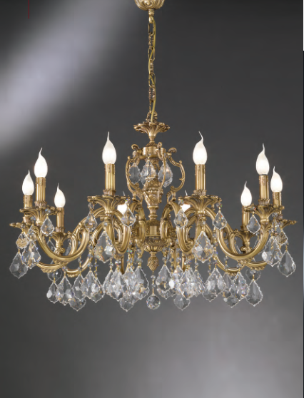 Art 940/10 Cast Chandelier Crystal Schoeler