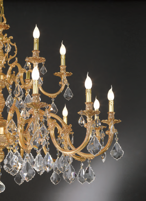 Art 940/12+6 cast chandelier crystal Schoeler