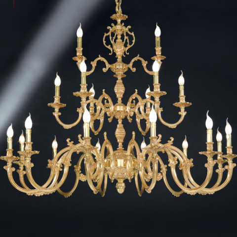 Art 941/12+6+3 Cast Chandelier