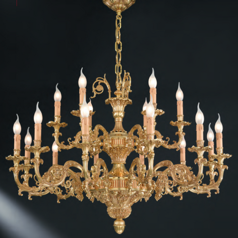 Art. 975/12+6 Cast Chandelier