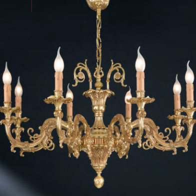 Art 975/8 Cast Chandelier