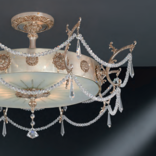 Art 960/8PL cast ceiling lamp crystal Schoeler