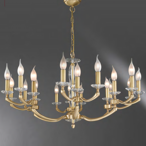 Art 985/18 - Cast Chandelier with Crystal