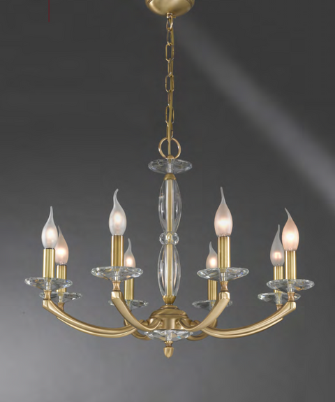 Art 985/8 - Cast Chandelier with Crystal