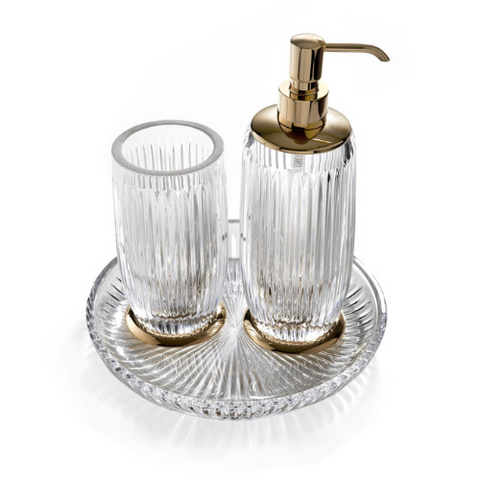 Soap Dispenser Set - Classic Bathroom Crystal